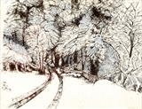 Snow by Jackie Abey, Drawing, Pen on Paper